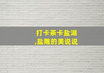 打卡茶卡盐湖,盐雕的美说说