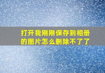 打开我刚刚保存到相册的图片怎么删除不了了