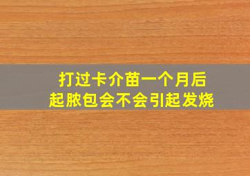 打过卡介苗一个月后起脓包会不会引起发烧