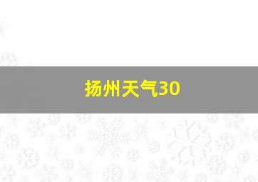 扬州天气30