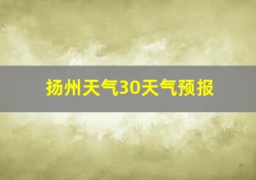 扬州天气30天气预报