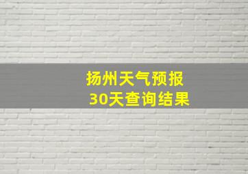 扬州天气预报30天查询结果