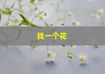 找一个花