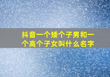 抖音一个矮个子男和一个高个子女叫什么名字