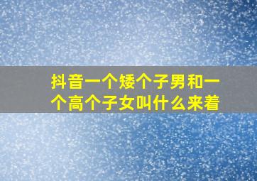 抖音一个矮个子男和一个高个子女叫什么来着