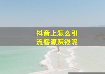 抖音上怎么引流客源赚钱呢