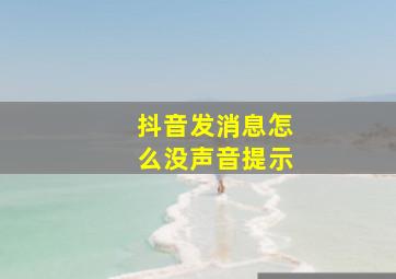 抖音发消息怎么没声音提示