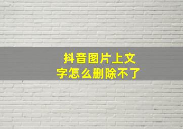 抖音图片上文字怎么删除不了