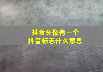 抖音头像有一个抖音标志什么意思