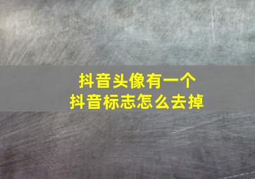 抖音头像有一个抖音标志怎么去掉