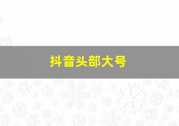 抖音头部大号