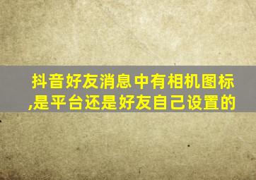 抖音好友消息中有相机图标,是平台还是好友自己设置的