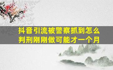 抖音引流被警察抓到怎么判刑刚刚做可能才一个月