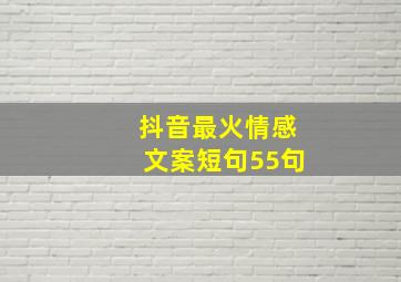 抖音最火情感文案短句55句