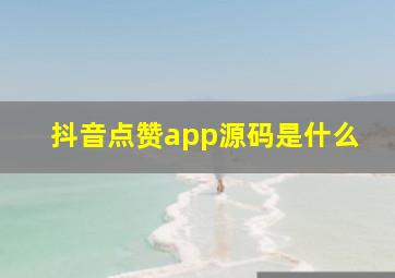 抖音点赞app源码是什么