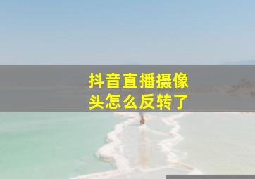 抖音直播摄像头怎么反转了