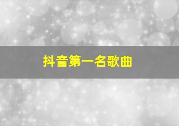 抖音第一名歌曲