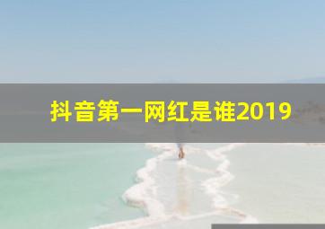 抖音第一网红是谁2019