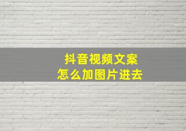 抖音视频文案怎么加图片进去