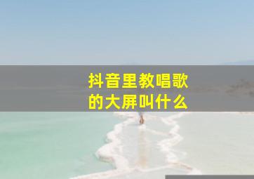 抖音里教唱歌的大屏叫什么