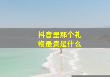 抖音里那个礼物最贵是什么