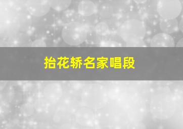 抬花轿名家唱段