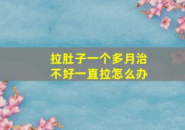 拉肚子一个多月治不好一直拉怎么办