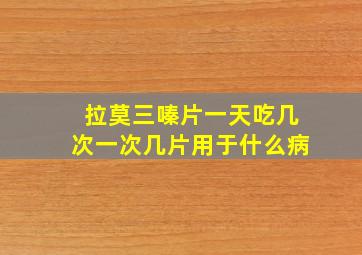 拉莫三嗪片一天吃几次一次几片用于什么病