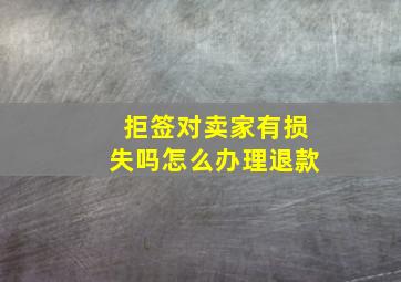 拒签对卖家有损失吗怎么办理退款