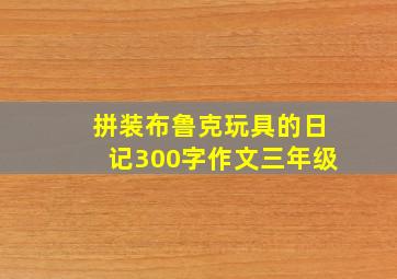 拼装布鲁克玩具的日记300字作文三年级