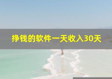 挣钱的软件一天收入30天