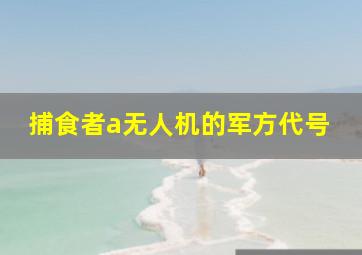 捕食者a无人机的军方代号