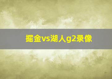 掘金vs湖人g2录像