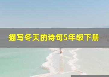 描写冬天的诗句5年级下册