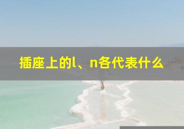 插座上的l、n各代表什么