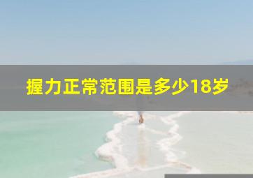 握力正常范围是多少18岁