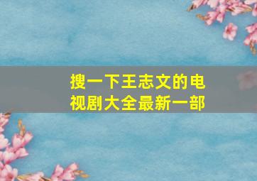 搜一下王志文的电视剧大全最新一部