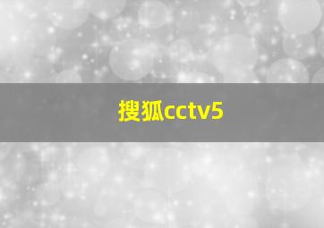 搜狐cctv5