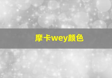 摩卡wey颜色