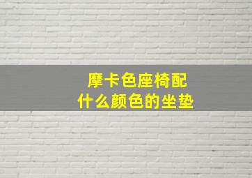 摩卡色座椅配什么颜色的坐垫