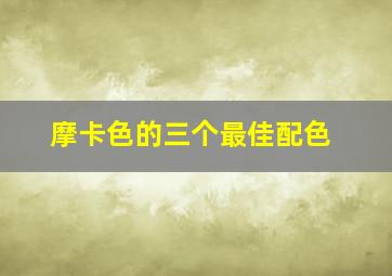 摩卡色的三个最佳配色