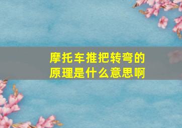 摩托车推把转弯的原理是什么意思啊