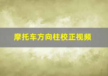 摩托车方向柱校正视频