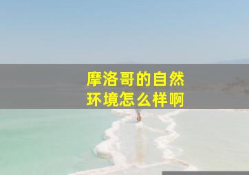 摩洛哥的自然环境怎么样啊