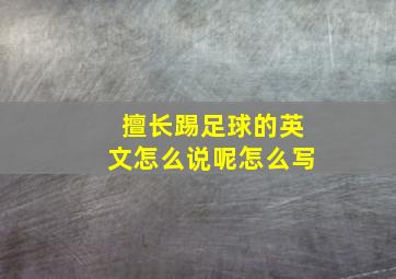 擅长踢足球的英文怎么说呢怎么写