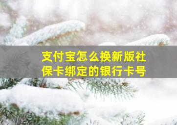 支付宝怎么换新版社保卡绑定的银行卡号