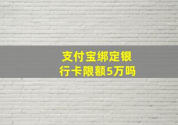 支付宝绑定银行卡限额5万吗