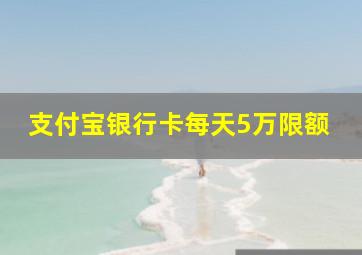 支付宝银行卡每天5万限额