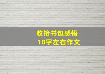 收拾书包感悟10字左右作文