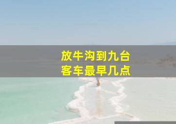 放牛沟到九台客车最早几点